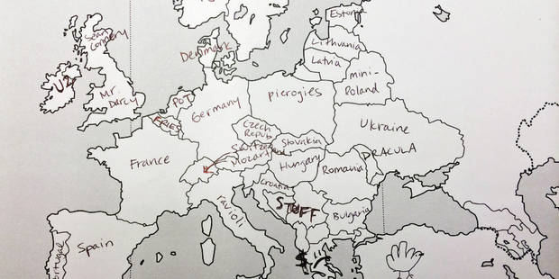 carte d europe vierge a remplir Quand des Américains tentent de remplir la carte de l'Europe 